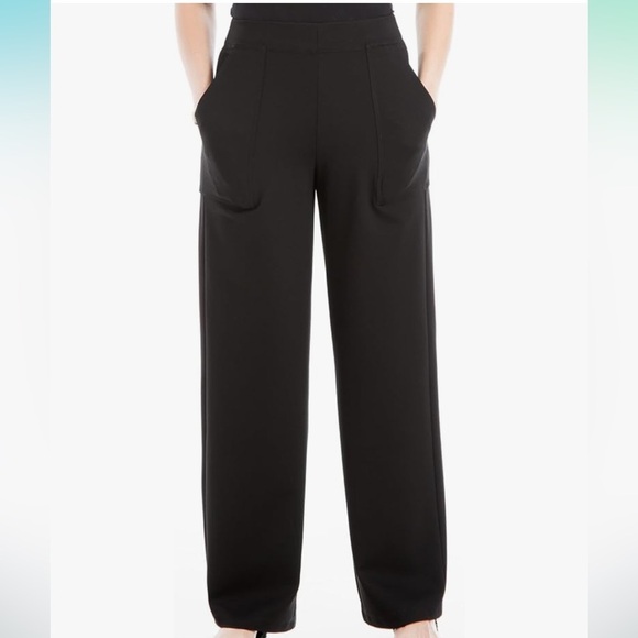 Max Studio London Wide Leg Trousers high rise elastic back full Size S